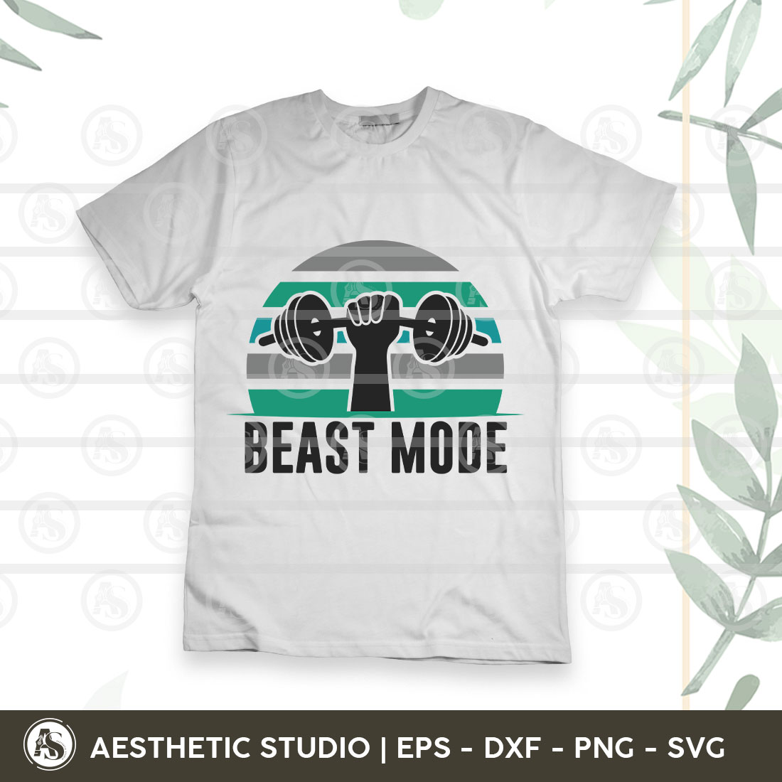 Gym Svg, Beast Mode Svg, Workout, Fitness, Weights, Gym Shirt Svg, Gift For Gym Lover, Gym Png Cut Files, Dxf, Svg, Eps preview image.