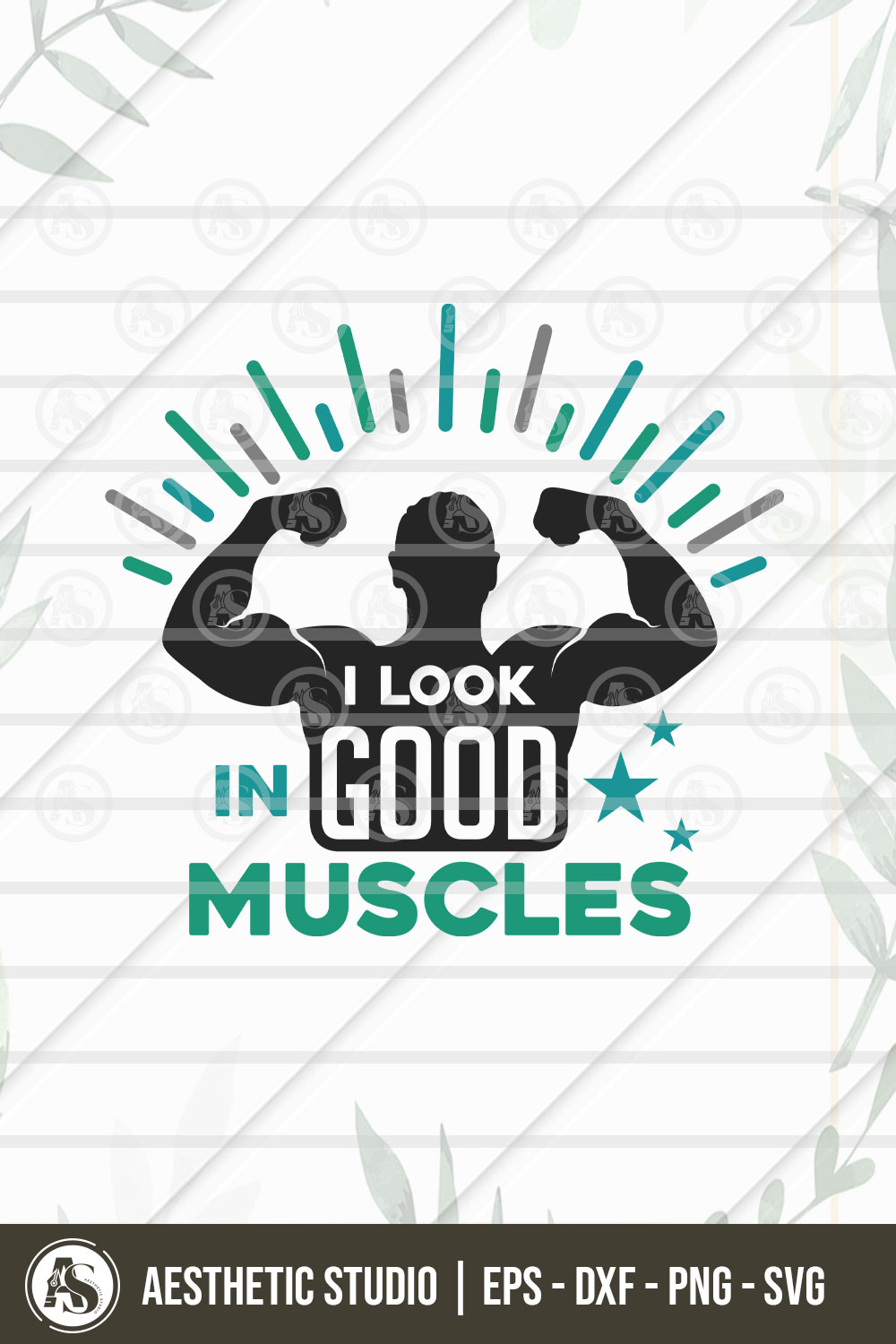 Gym Svg, I Look Good In Muscles Svg, Workout, Fitness, Weights, Gym Shirt Svg, Gift For Gym Lover, Gym Png Cut Files, Dxf, Svg, Eps pinterest preview image.