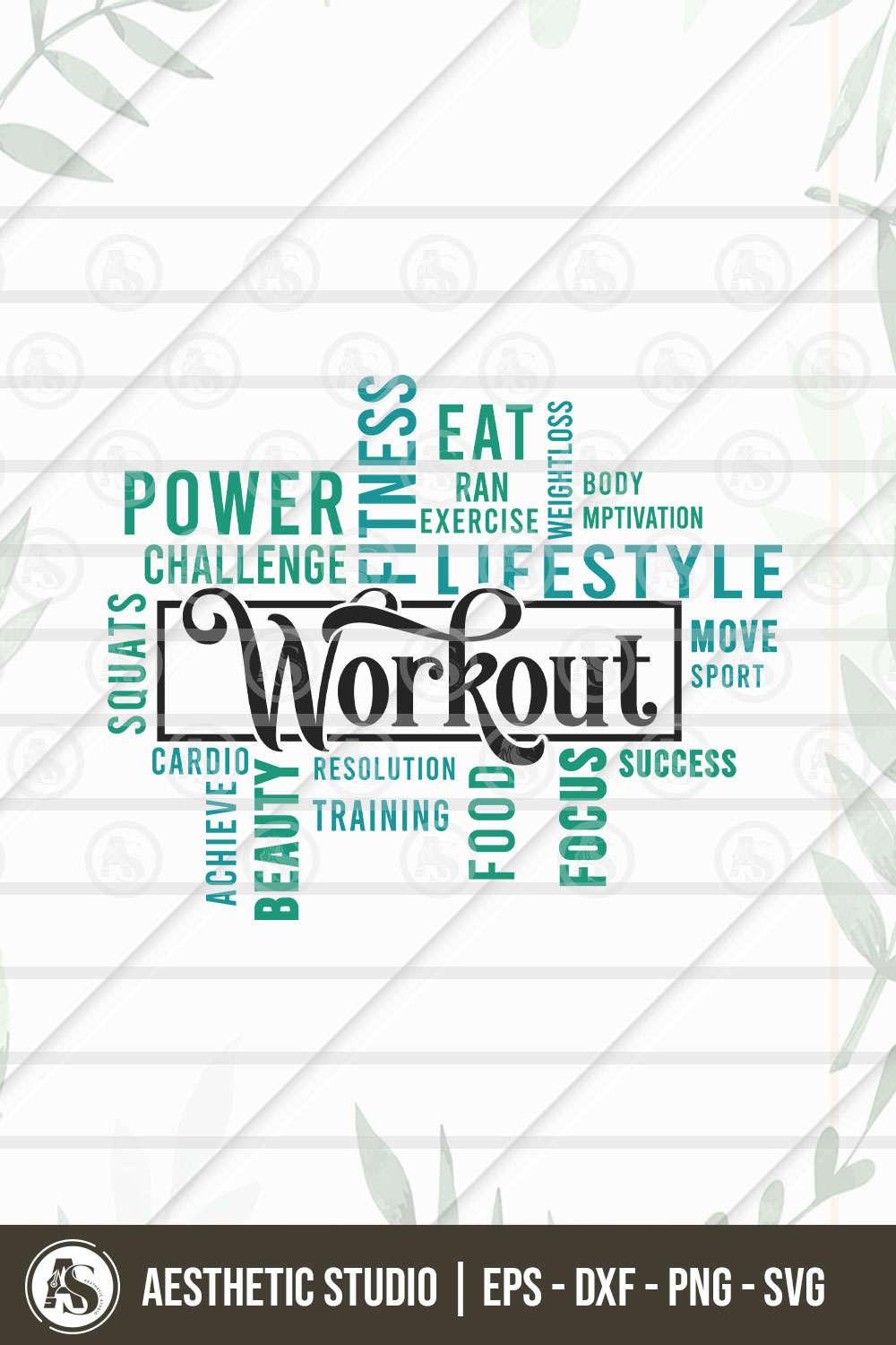 Gym Svg, Workout Svg, Fitness, Weights, Gym Shirt Svg, Gift For Gym Lover, Gym Png Cut Files, Dxf, Svg, Eps pinterest preview image.