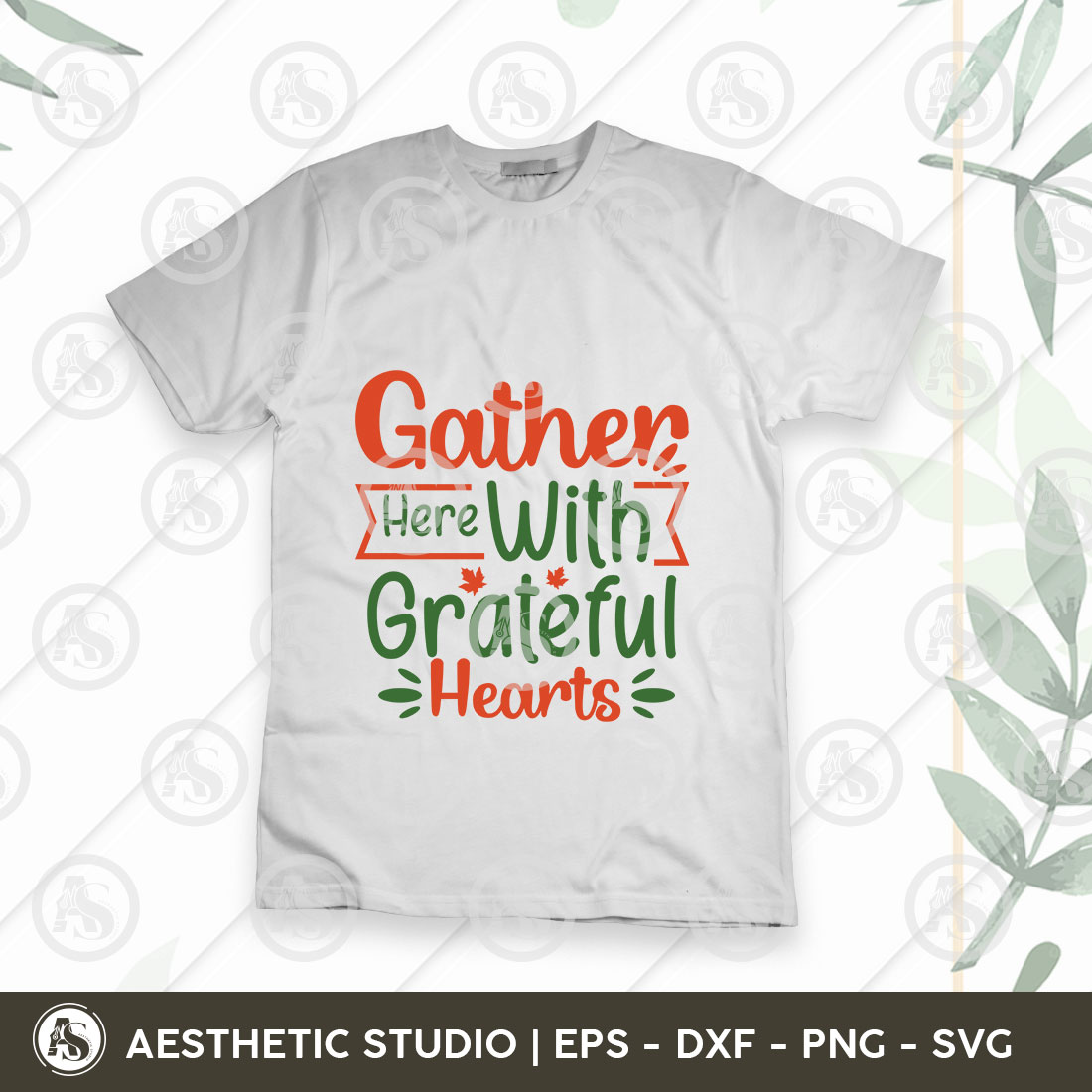 Gather Here With Grateful Hearts Svg, Thanksgiving Svg, Gift For Thanksgiving Shirt, Fall Svg, Autumn Svg, Thankful Svg, Pumpkin svg, Turkey svg, Gobble Svg, Pumpkin Spice, Fall Leaves Svg, Fall Vibes Svg, Grateful svg, Thanksgiving Quote, Cut Files for Cricut, preview image.