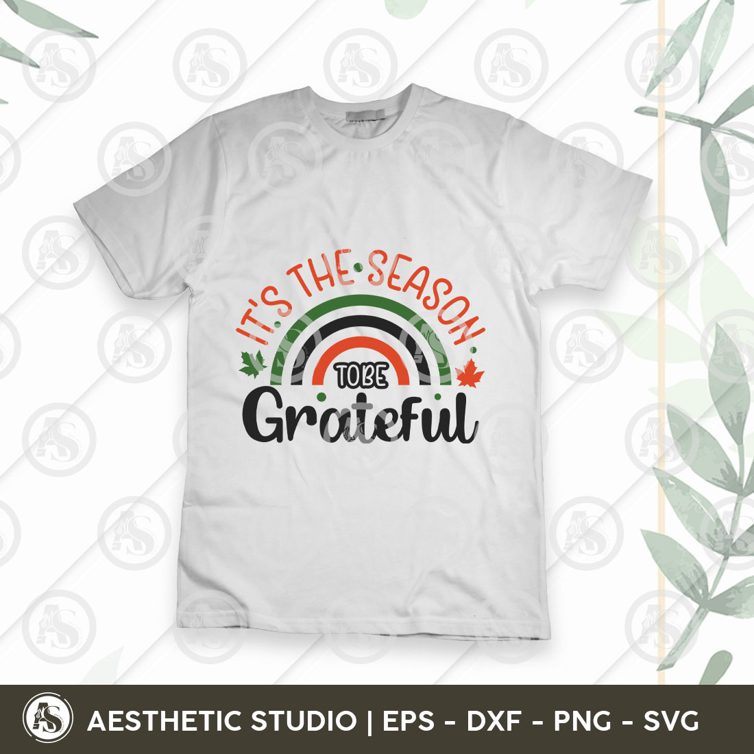 It's The Season To Be Grateful Svg, Thanksgiving Day Svg T-shirt Design, Fall Svg, Autumn Svg, Cut Files preview image.