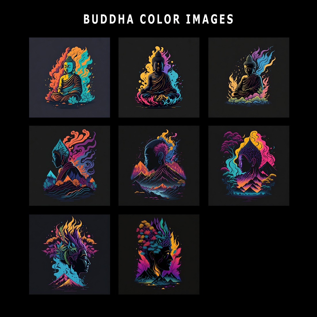 Buddha - Rainbow Color logo preview image.