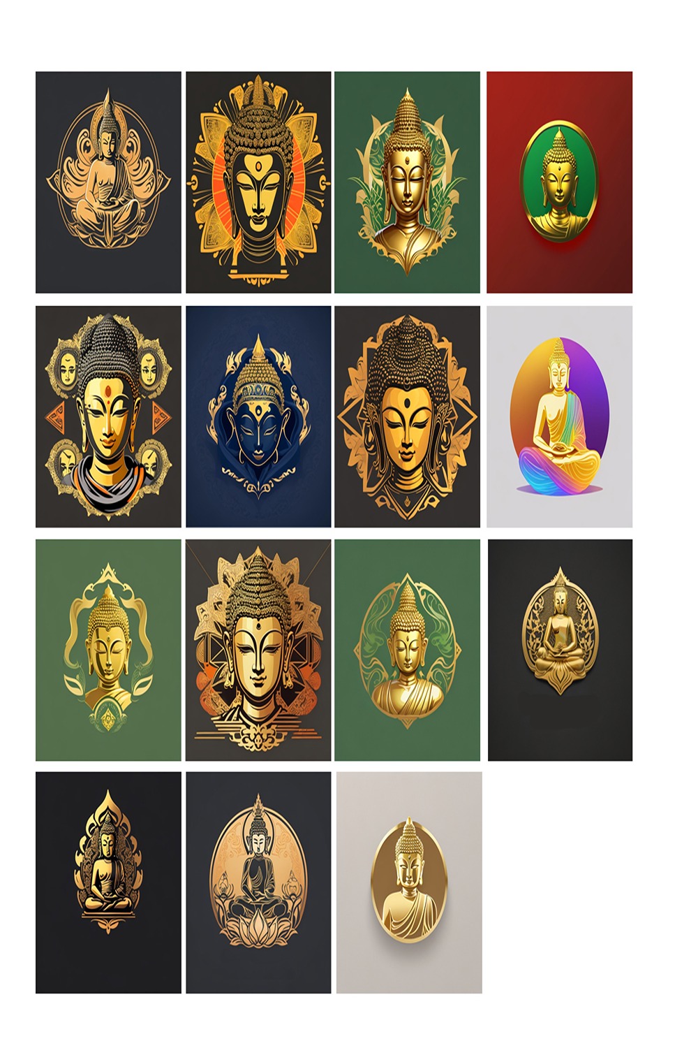 Buddha - Logo Collection Design Template Total - 15 pinterest preview image.