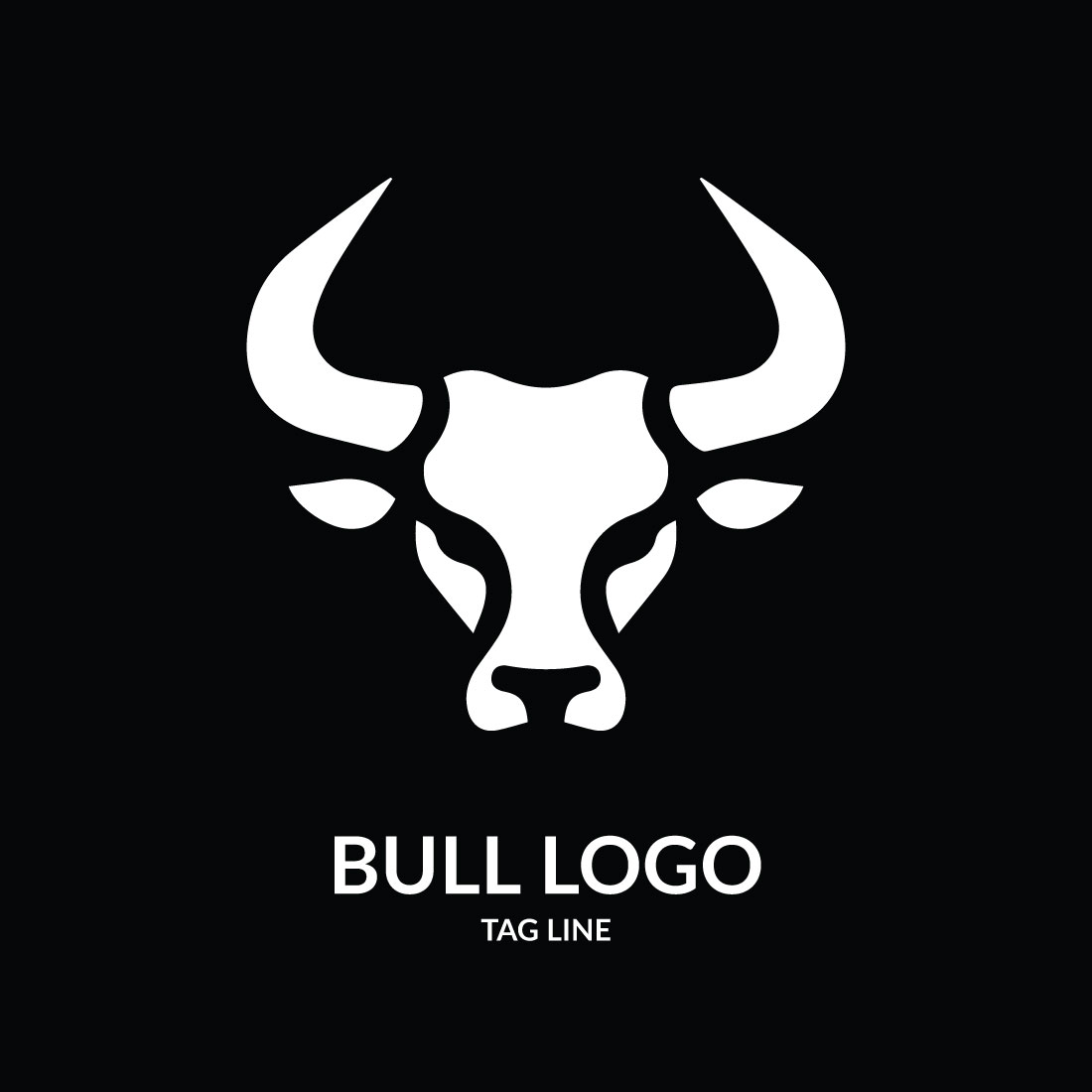 Bull Head Logo Template cover image.