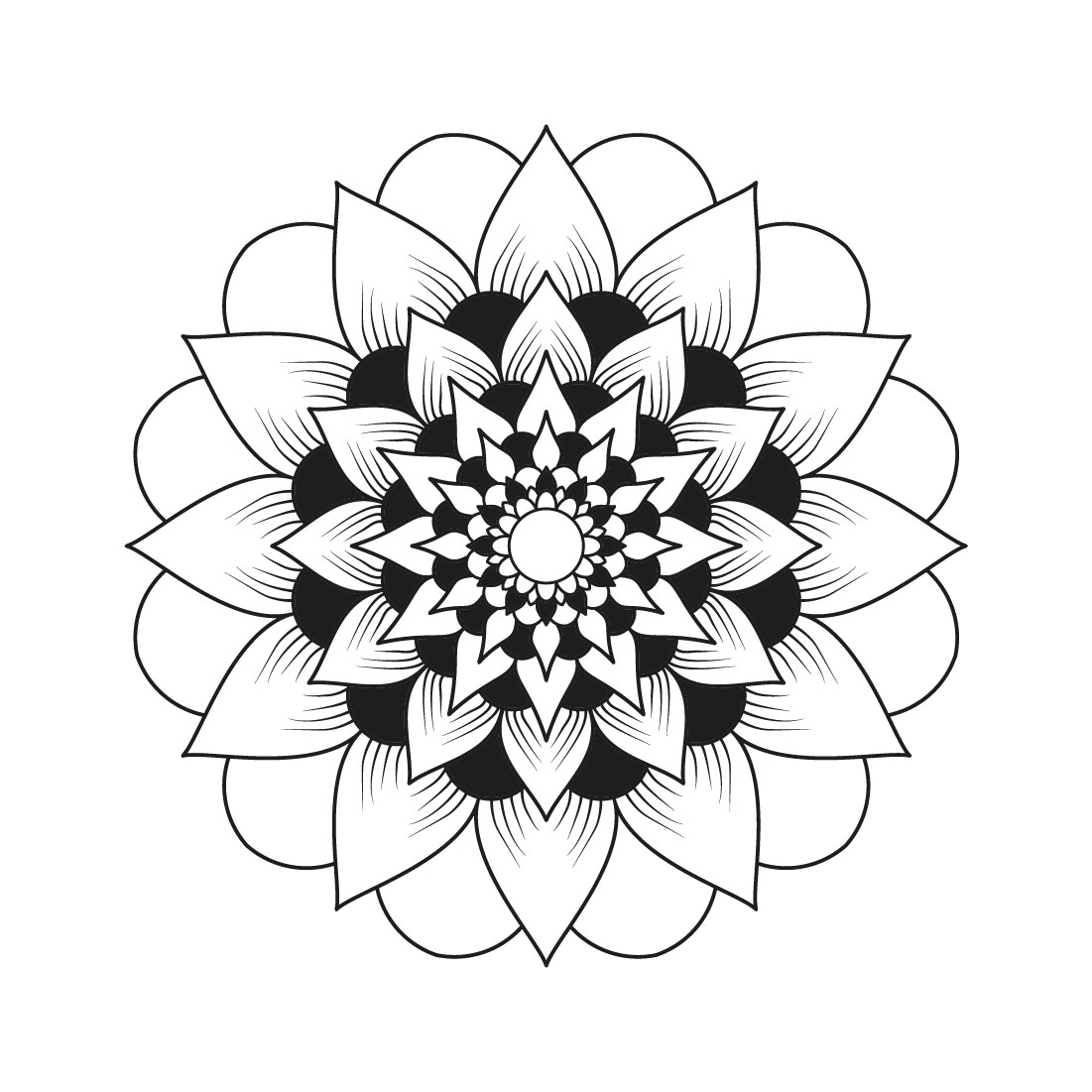 bundle of 10 attractive mandalas coloring book page 05 205