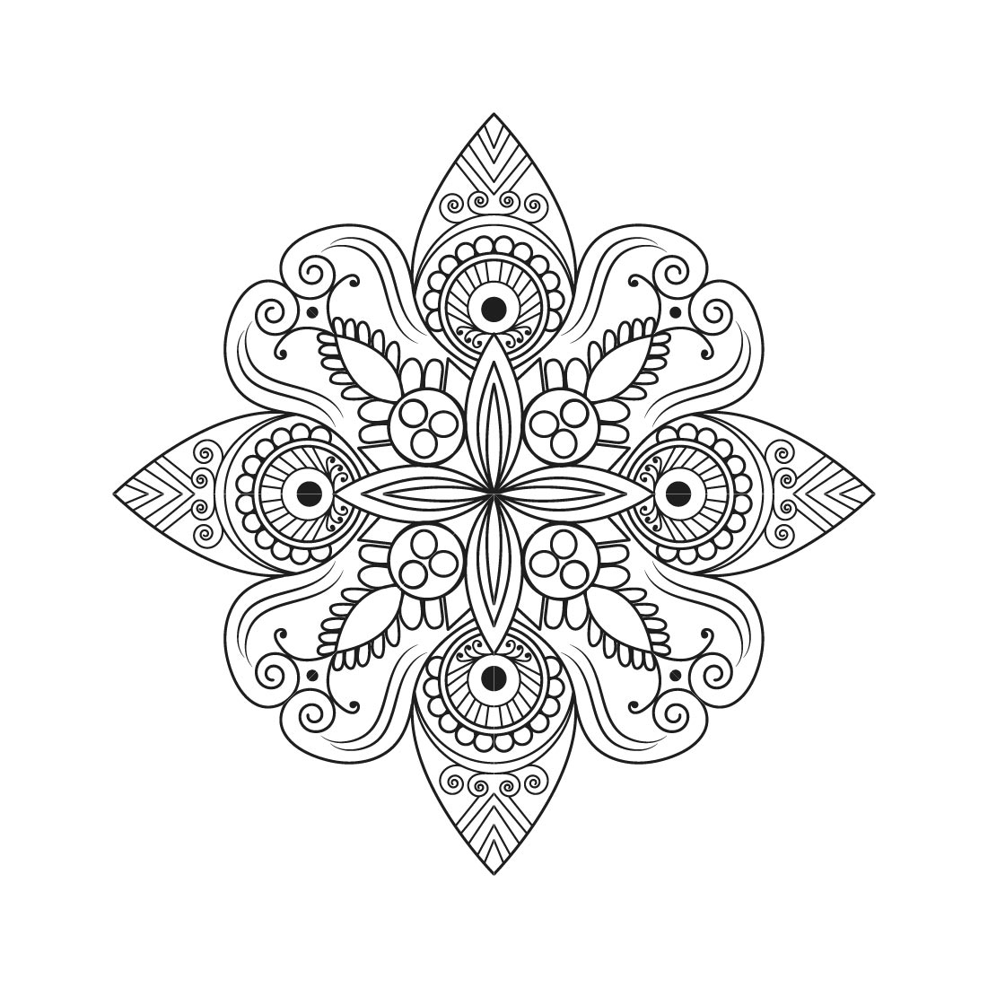 GLITTER COLORING PAD CLASSIC MANDALA - Creative Kids