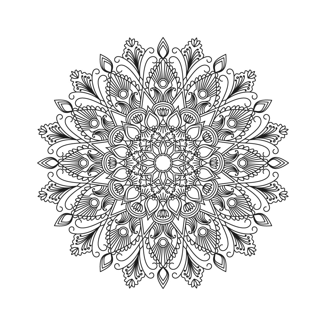 bundle of 10 unique mandalas coloring book page 05 51