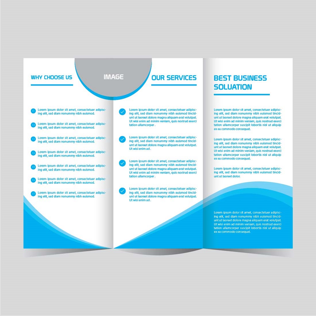 business tri fold brochure design template editable 03 189