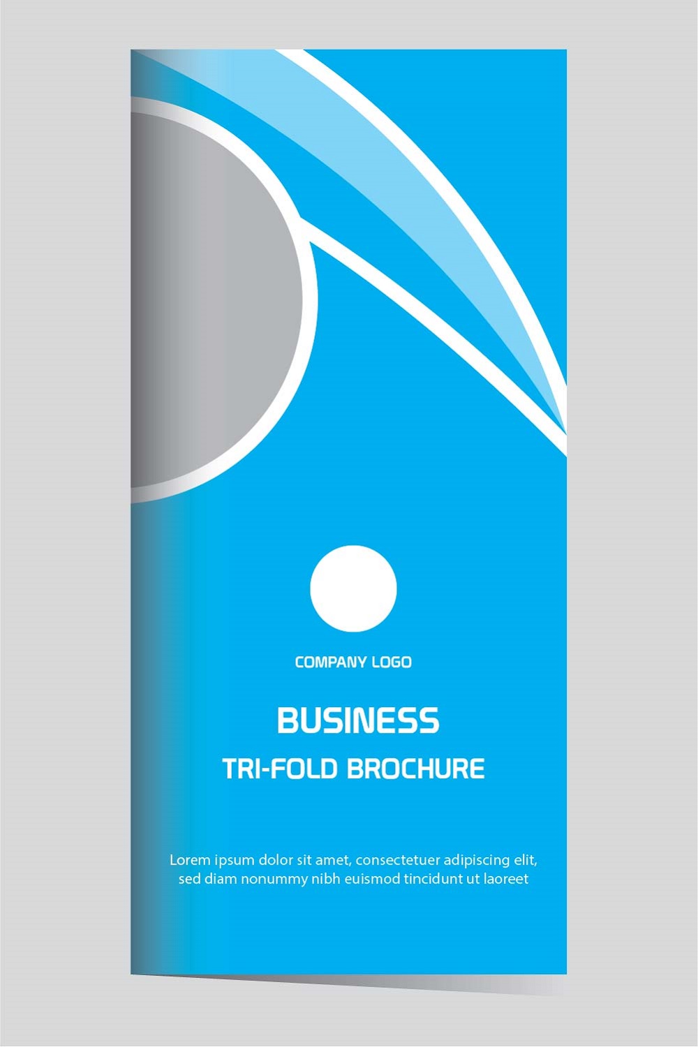 Business tri fold brochure design template editable pinterest preview image.