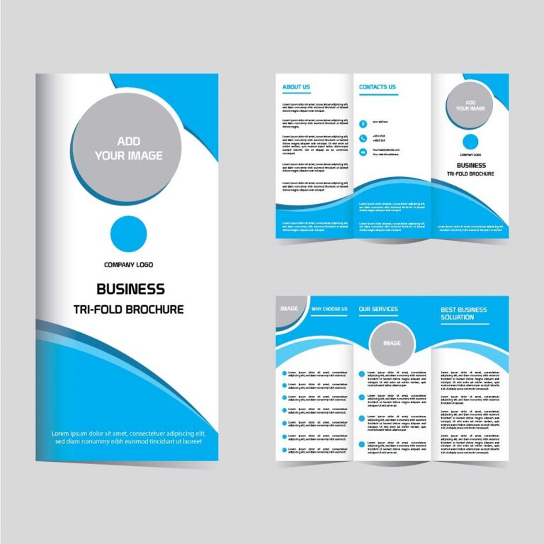 Business tri fold brochure design template editable and resizable ...