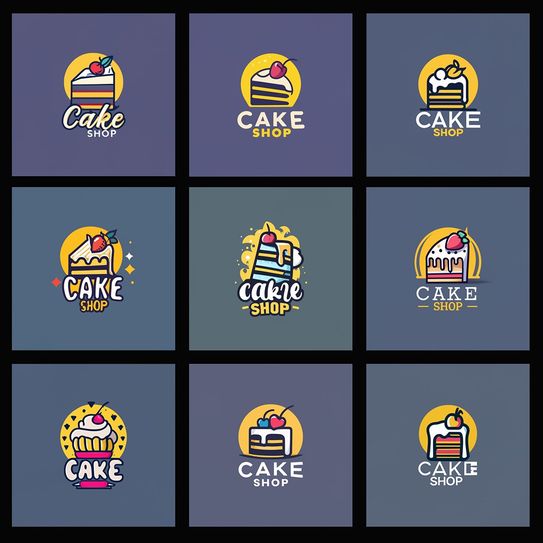 Cake Shop - Logo Design Template preview image.