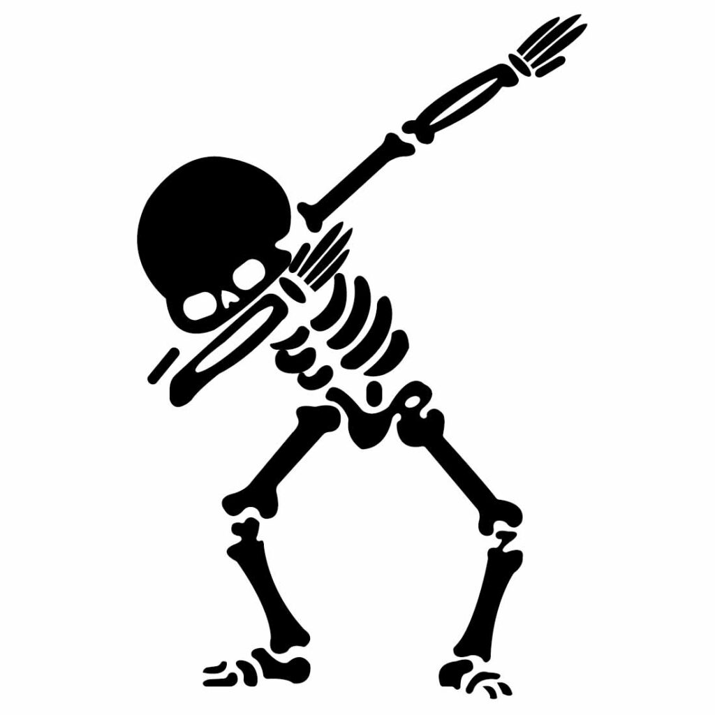 Illustration of calaca dancing on black background skeleton dancer ...