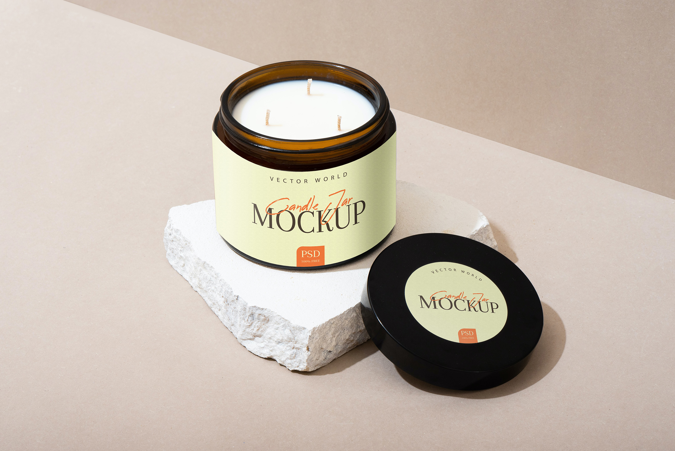 candles jar label design mockup 711