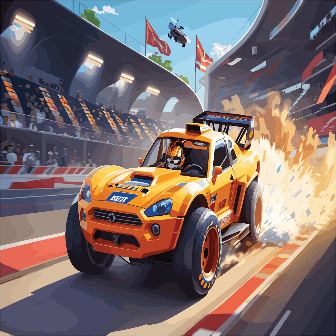 aspalt nitro car racing 2d and animated preview image.