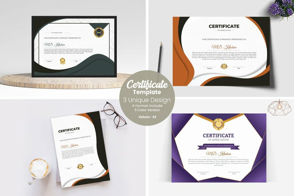 Modern Creative Certificate Design - MasterBundles
