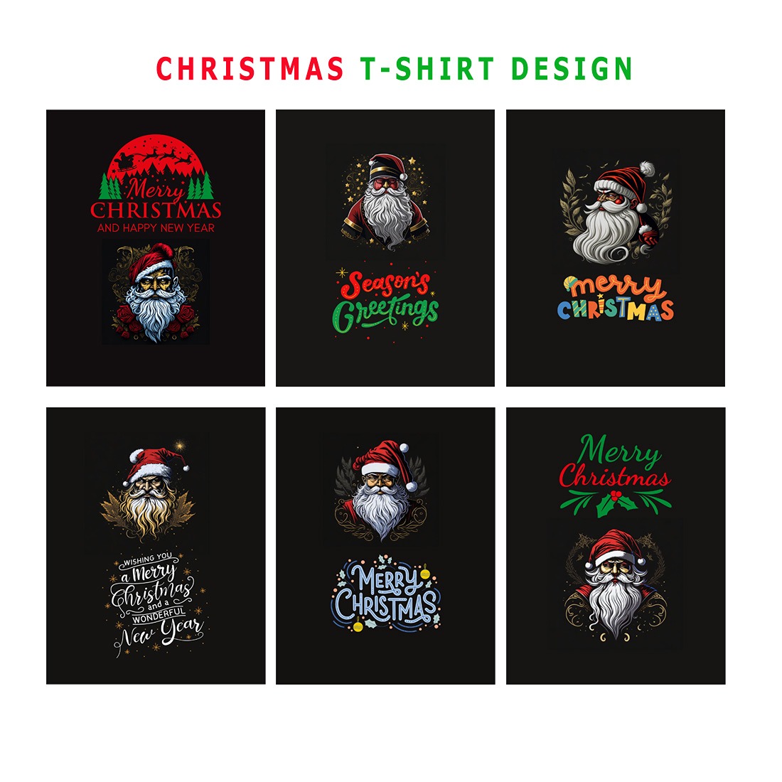 Christmas - T-shirts Text And Images Design preview image.