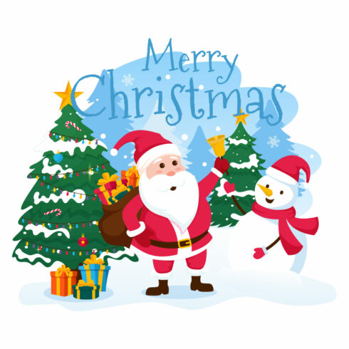 13 Merry Christmas Vector Illustration cover image.