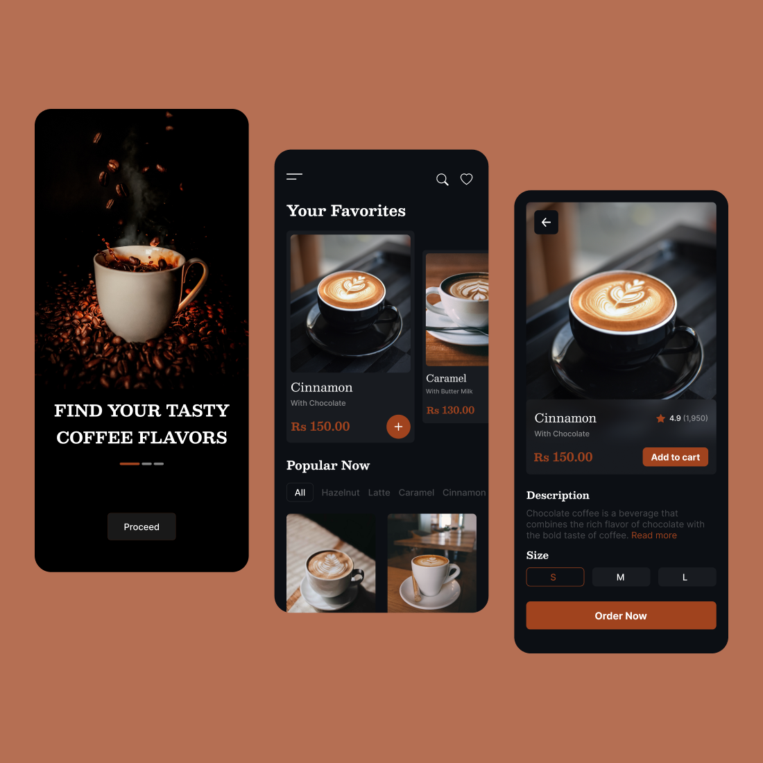 Coffee App UI Kit | Your Ultimate Coffee Companion | For 11$ only preview image.