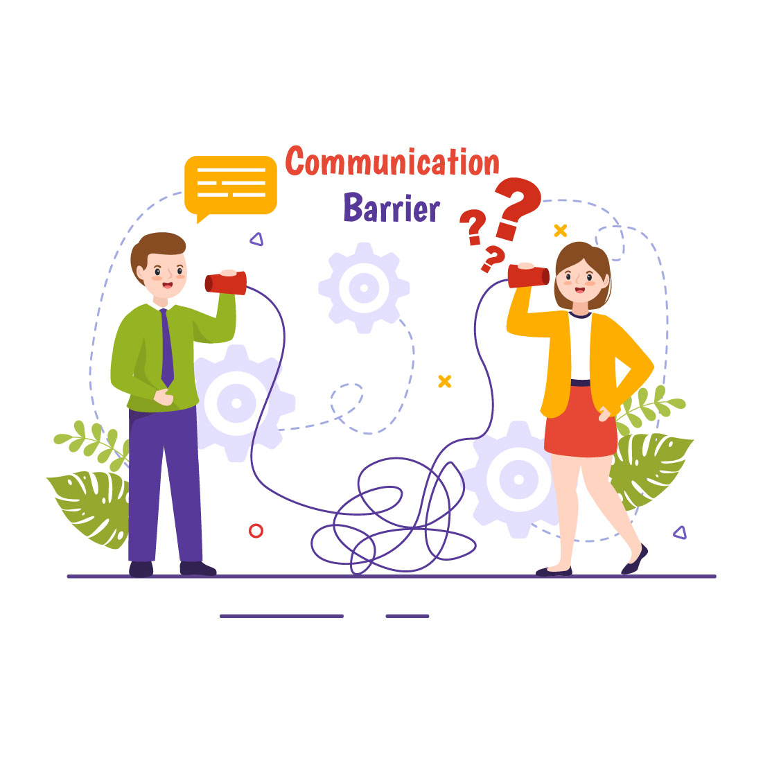 12 Communication Barrier Illustration preview image.