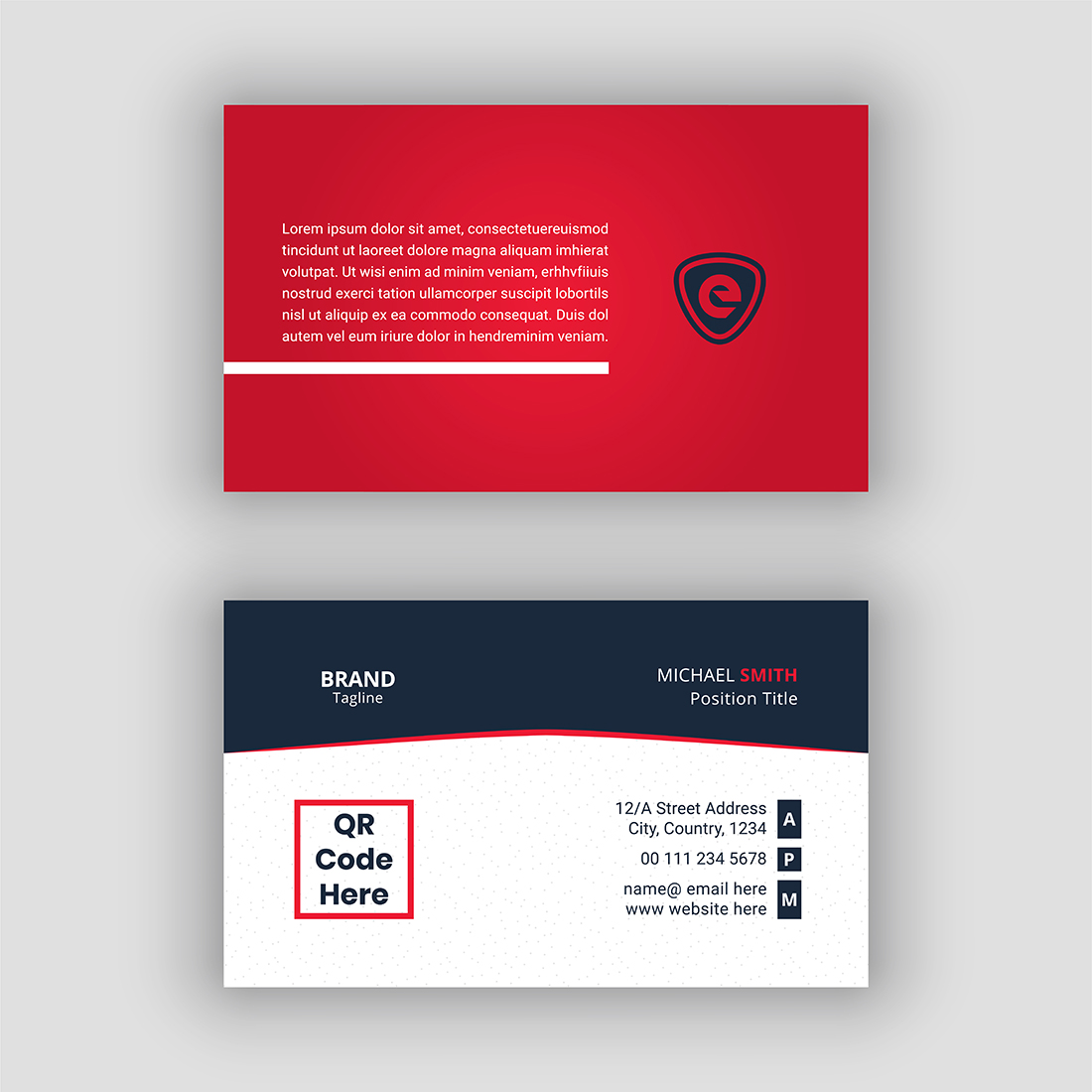 Creative Business Card Design Template preview image.