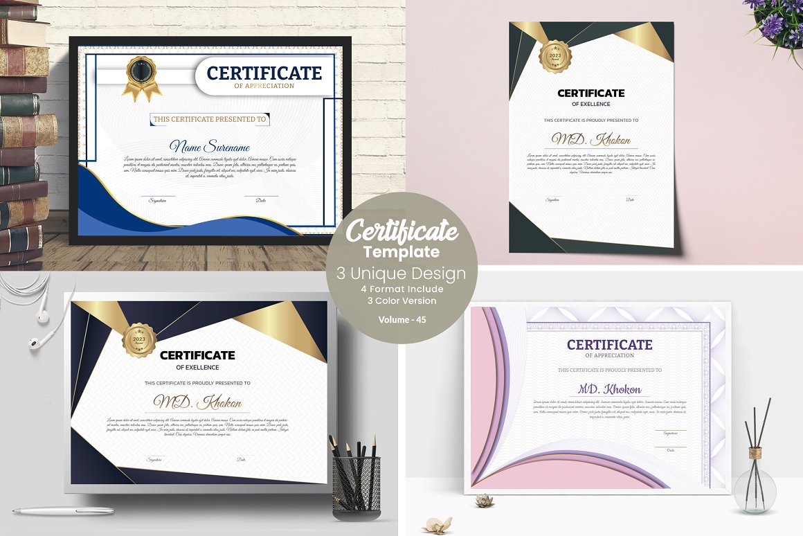 creative certificate design 875