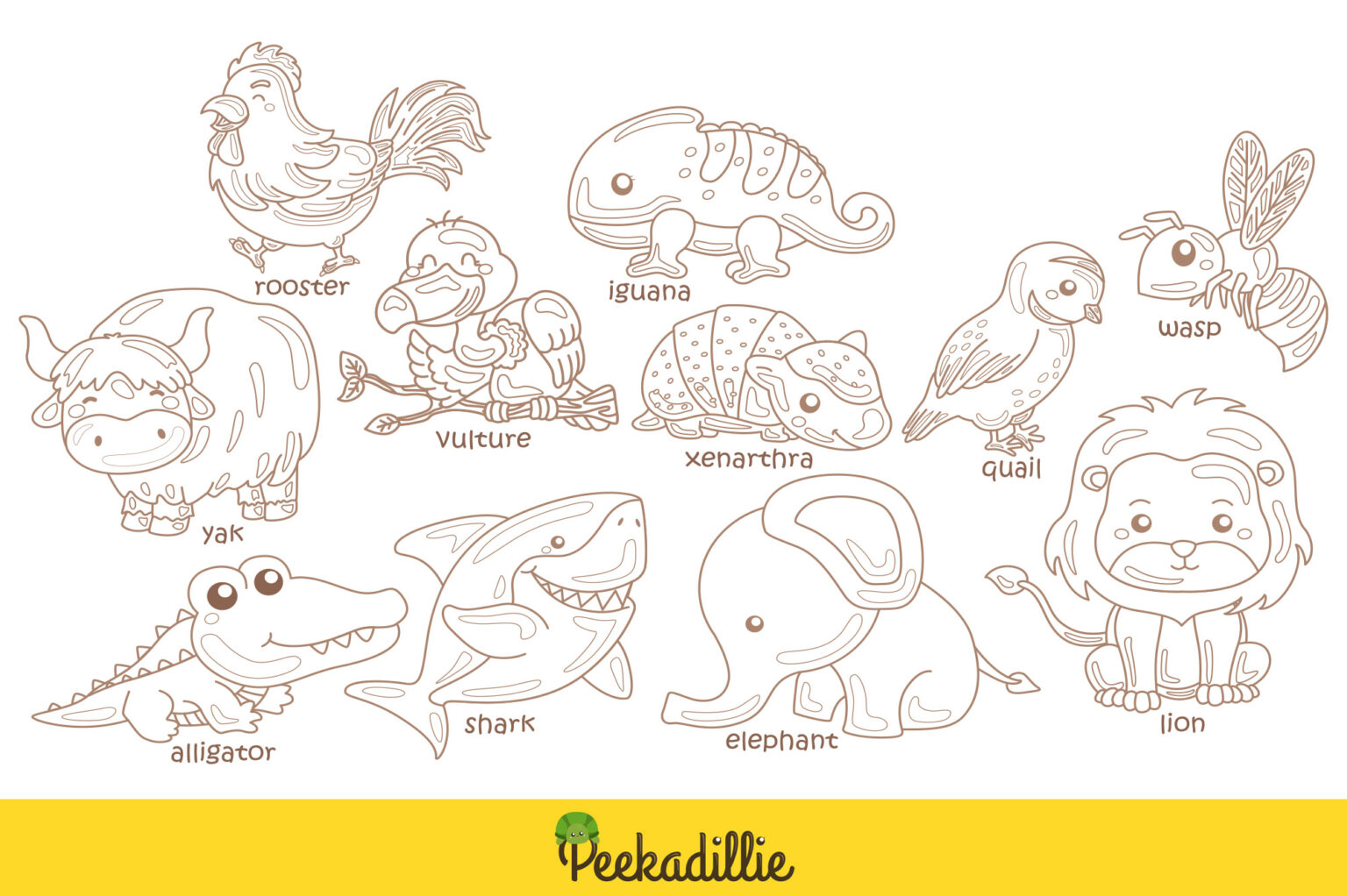 Alphabet A to Z Animal Version Vocabulary School Lesson Letter Reading ...