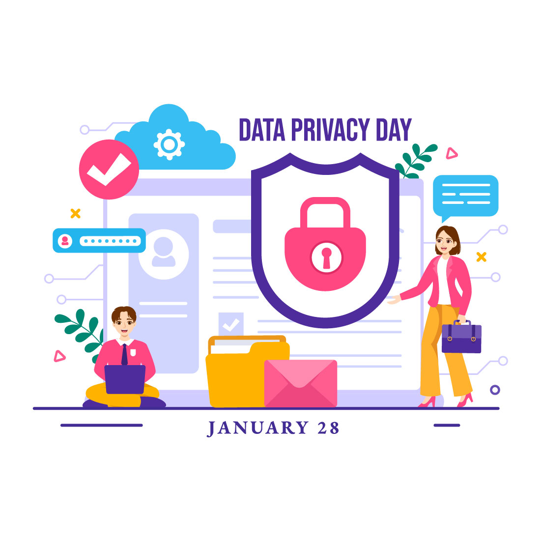 13 Data Privacy Day Illustration preview image.