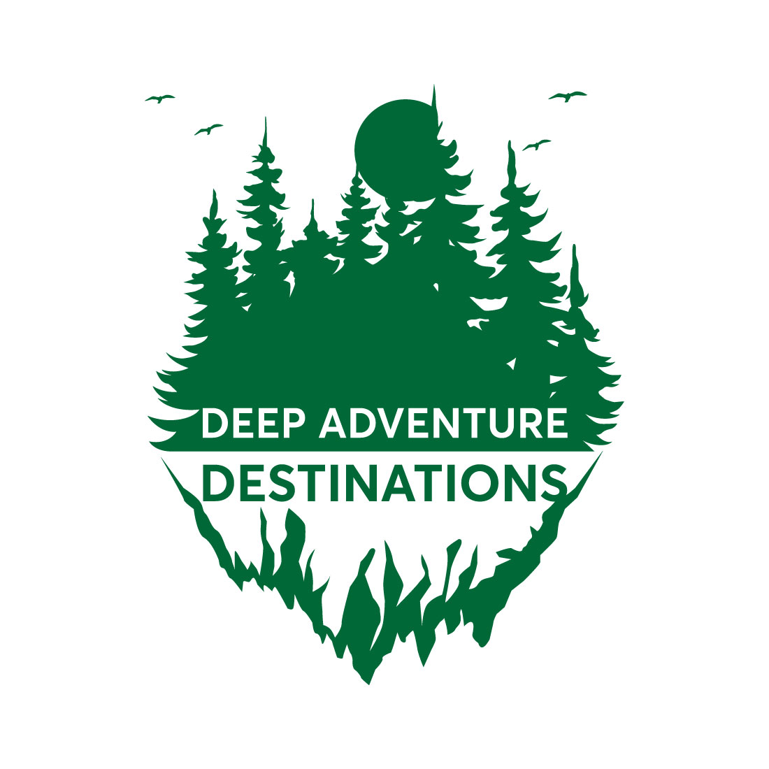 Deep Adventure Destinations T Shirt Design preview image.