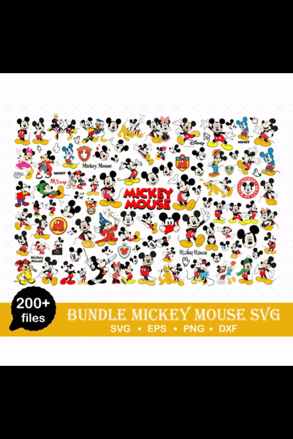 Mickey Mouse SVG, Mickey Head SVG, Mickey Mouse Logo, Mickey Mouse Clipart , Mickey Disney Logo, Mickey Disney Logo pinterest preview image.