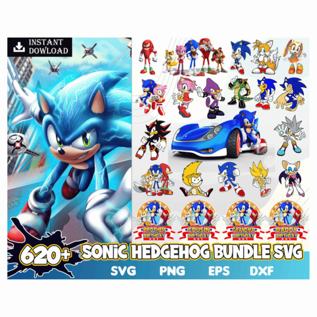 Sonic The Hedgehog Vector Art & Graphics