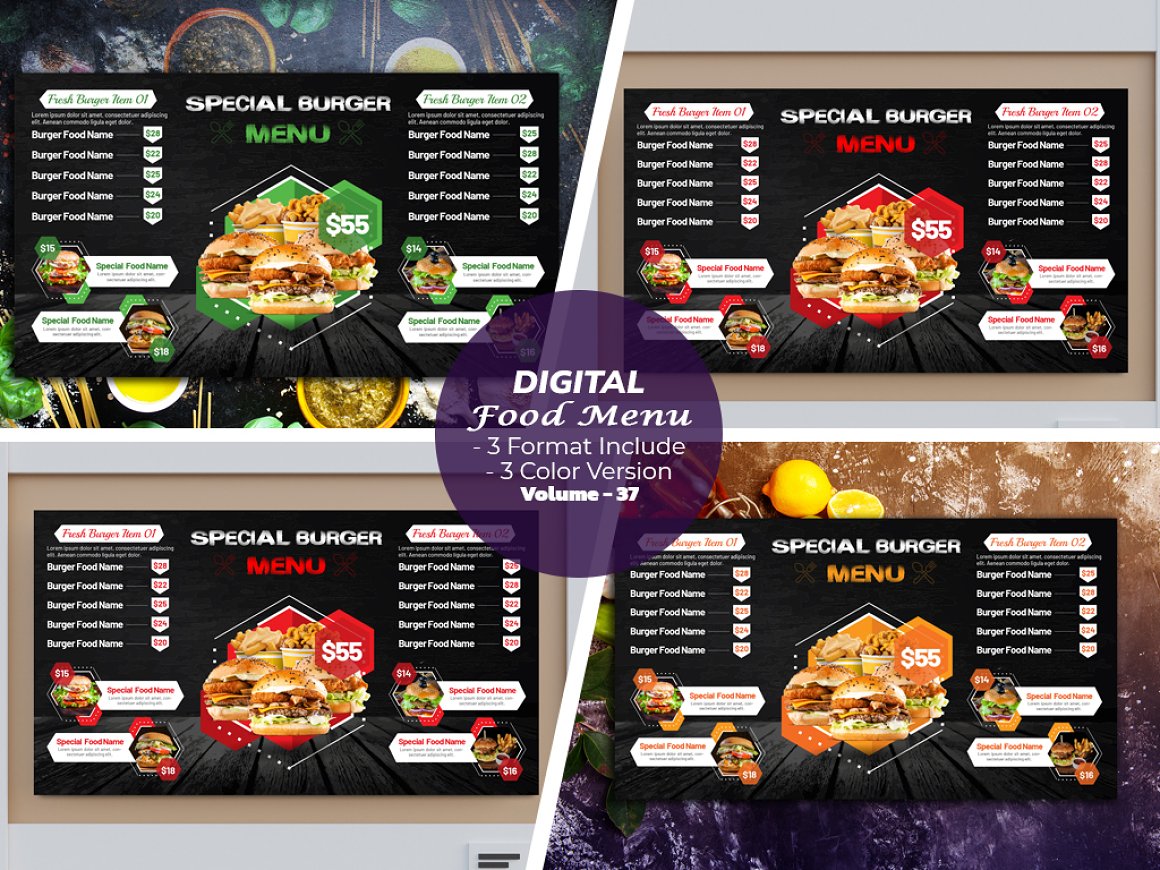 digital food menu 462