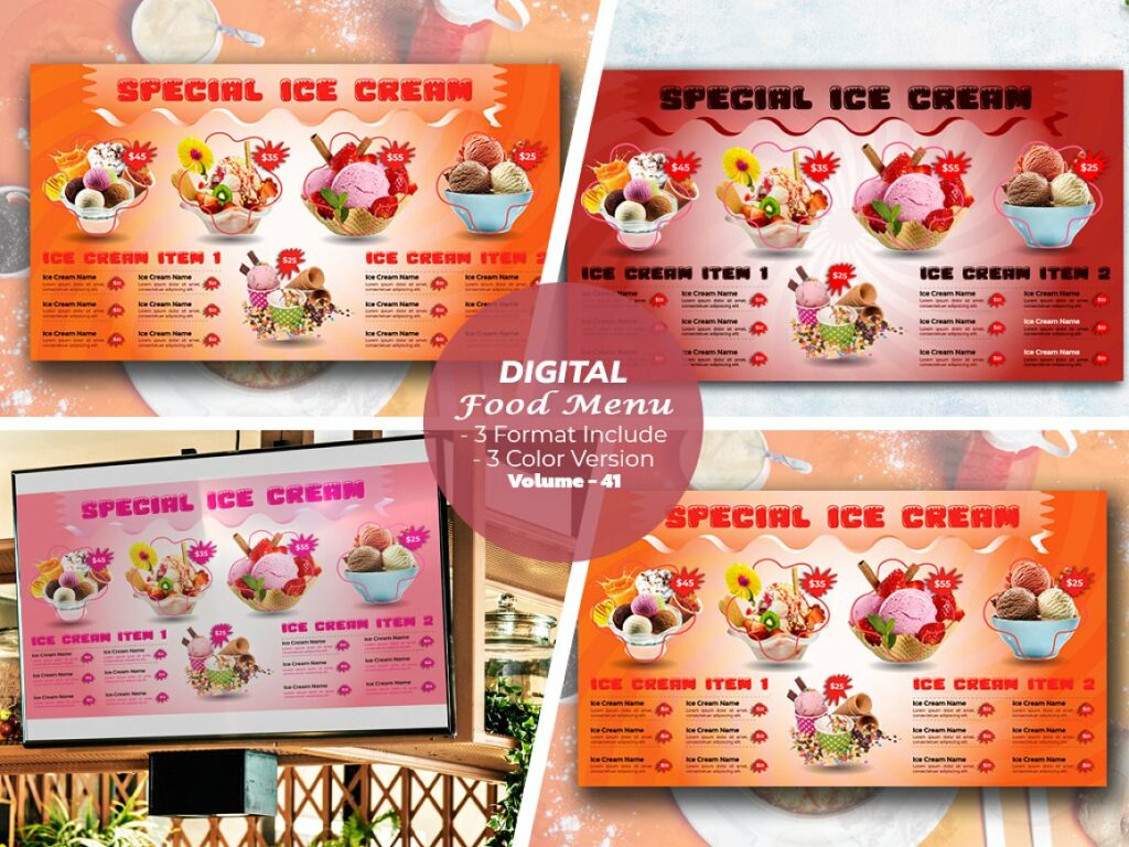 Ice Cream Menu Template & Design - MasterBundles