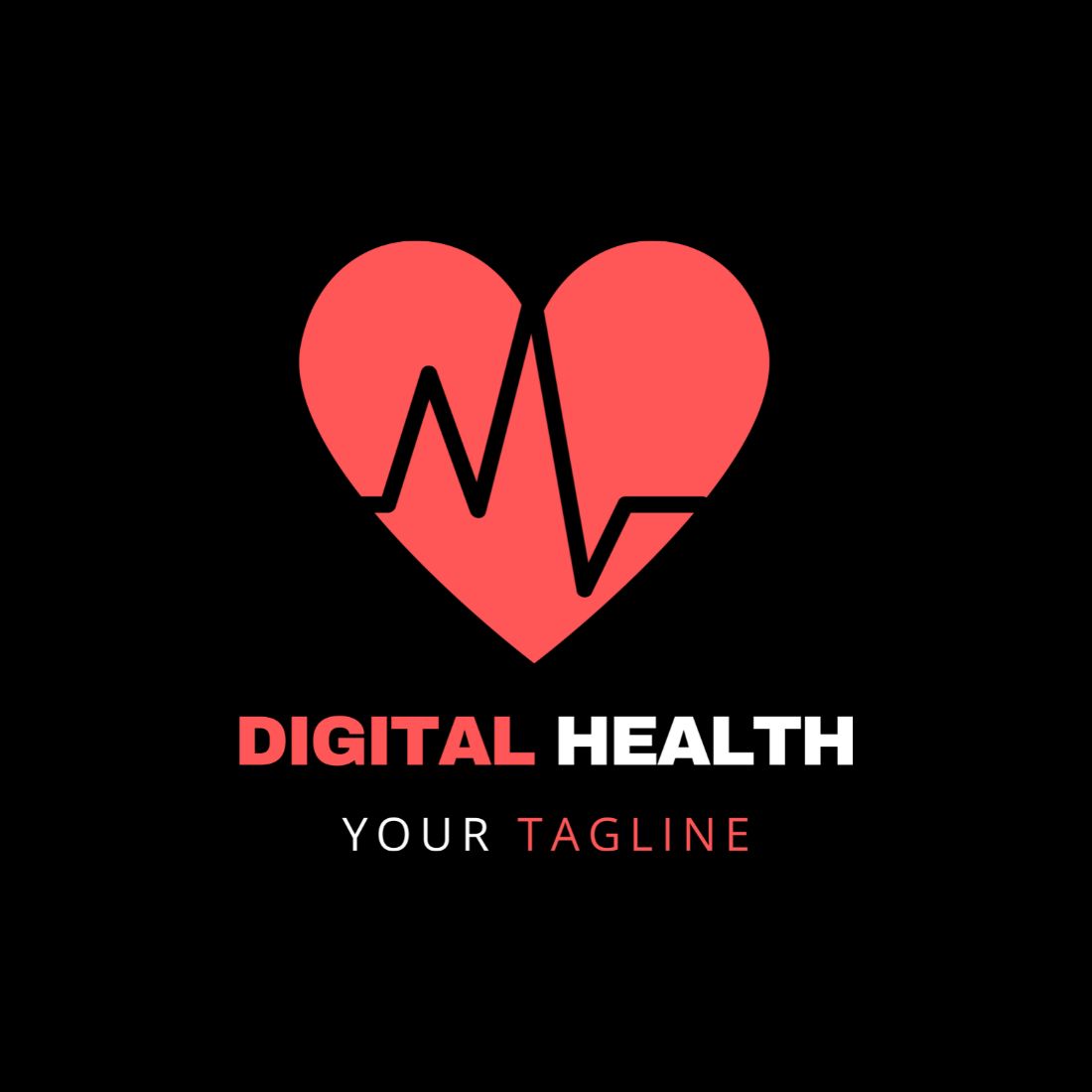 Digital Health Logo Design cover image.