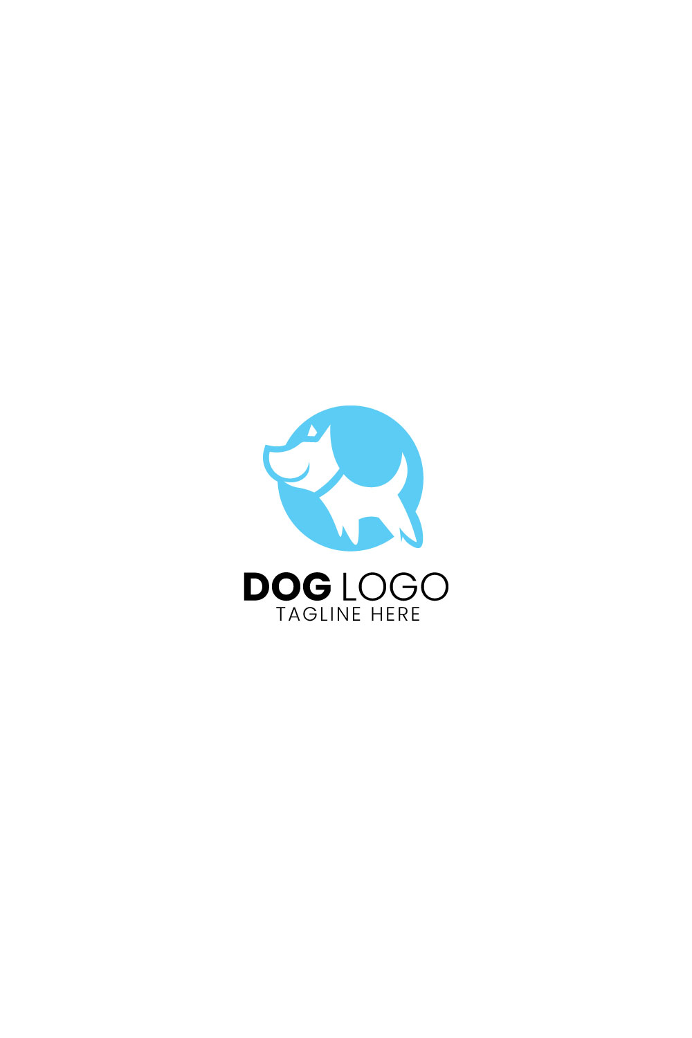 Dog Logo design pinterest preview image.