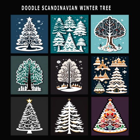Christmas - Doodle Scandinavian Winter Tree cover image.