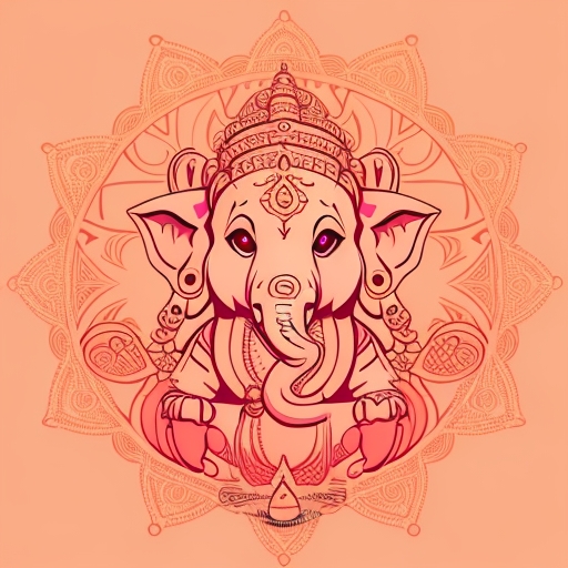 dreamshaper v7 vector art geometric color pink orange white 0 1 398