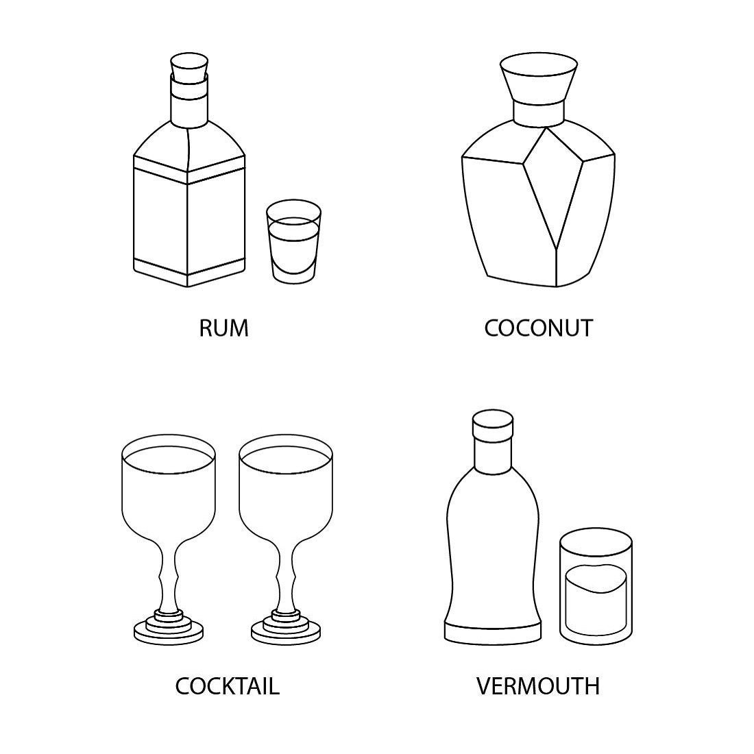 drink icon line art set vector editable and resizable 03 687