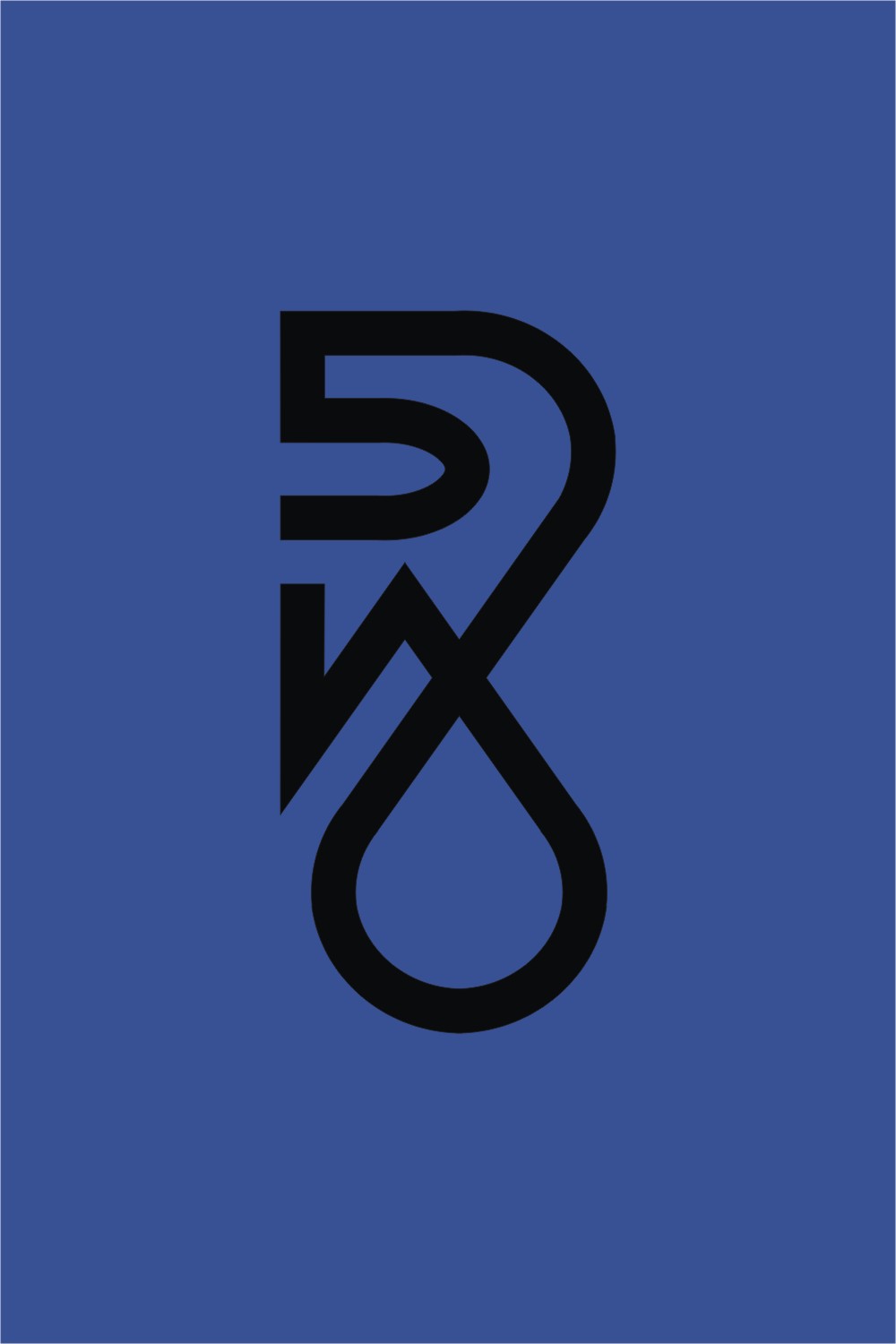 letter D R logo design pinterest preview image.