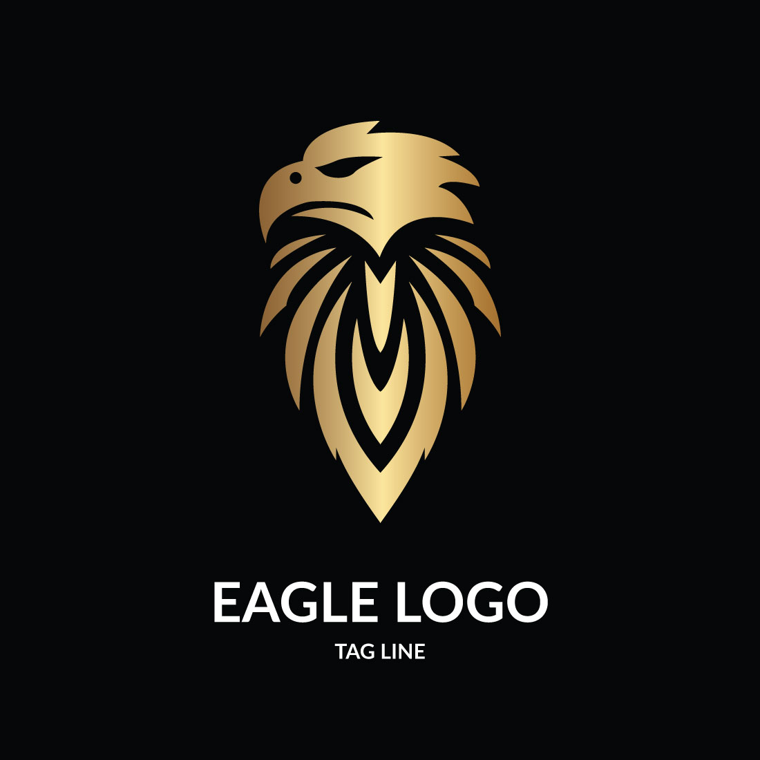 Eagle Head Logo Template preview image.