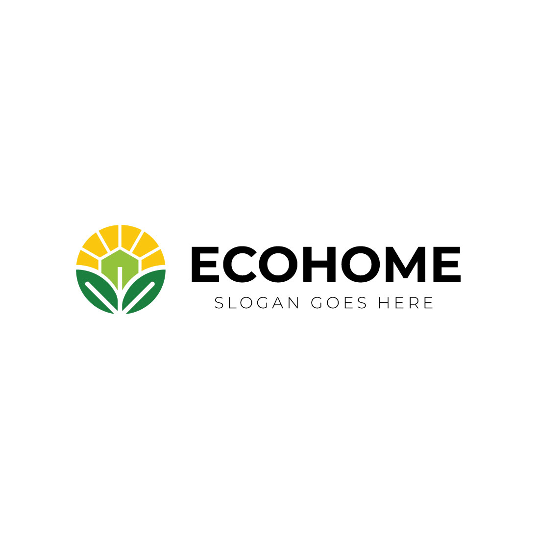 Eco Home Logo design preview image.