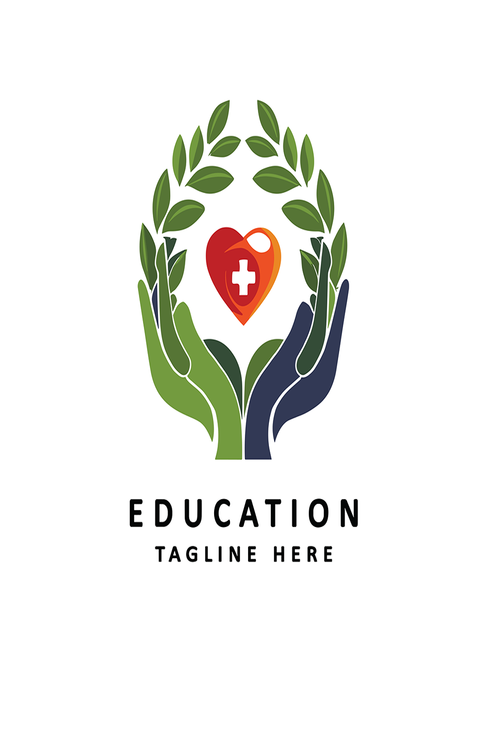 Health Education - Logo Design Template pinterest preview image.