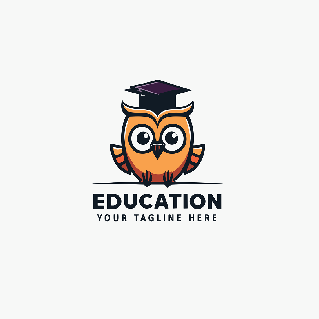 Education - Owl Logo Design Template preview image.