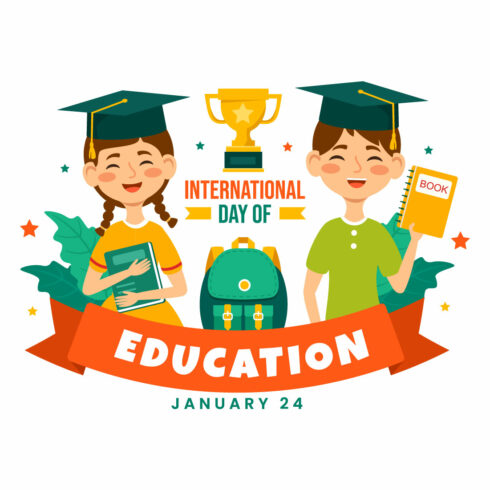 12 International Education Day Illustration cover image.