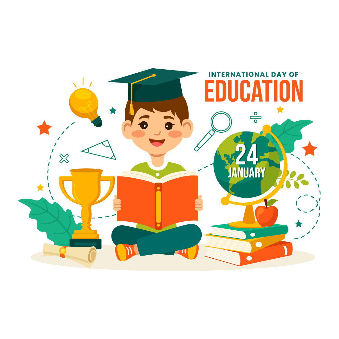 12 International Education Day Illustration preview image.