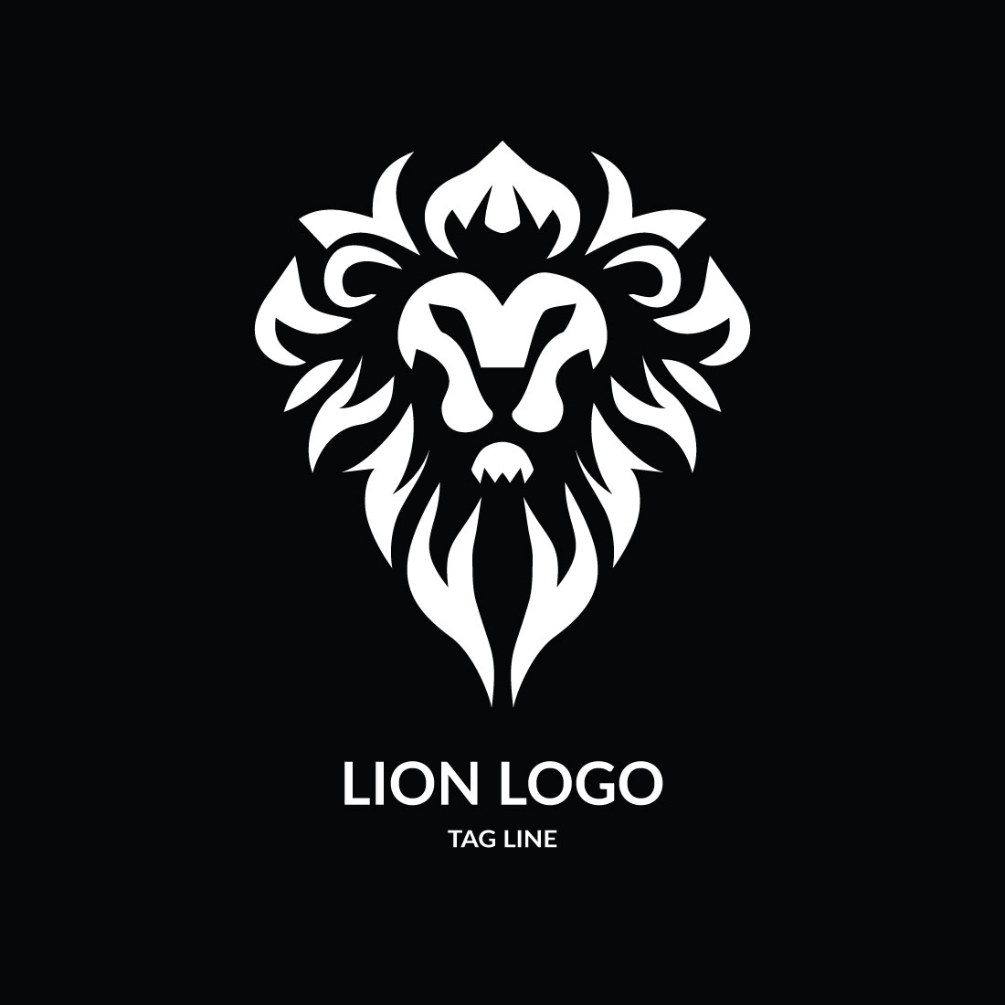 Elegant Lion Logo Template preview image.
