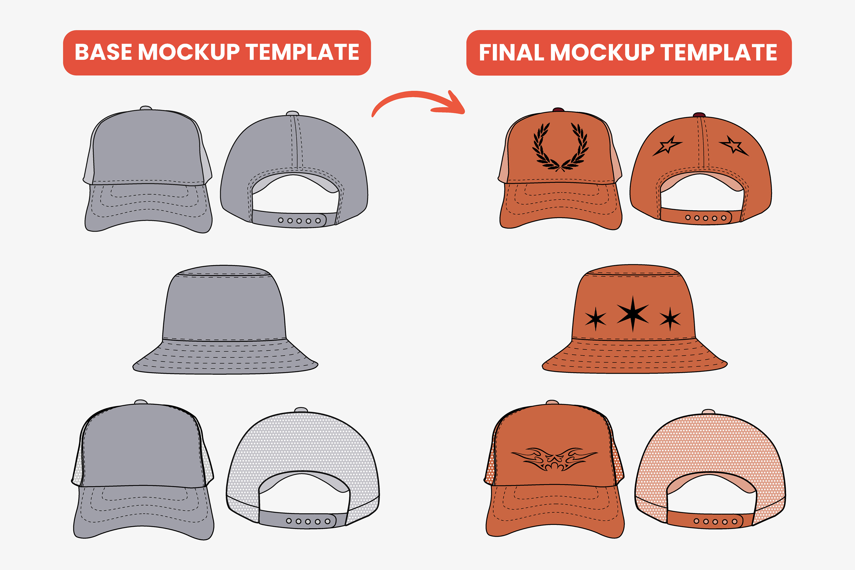 essential headwear vector mockup tech pack template 7 903