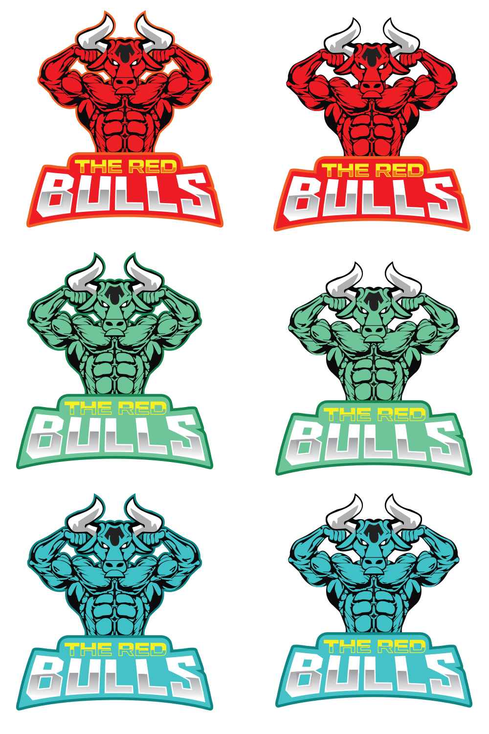 Mascot Logo Design - The Red Bull pinterest preview image.