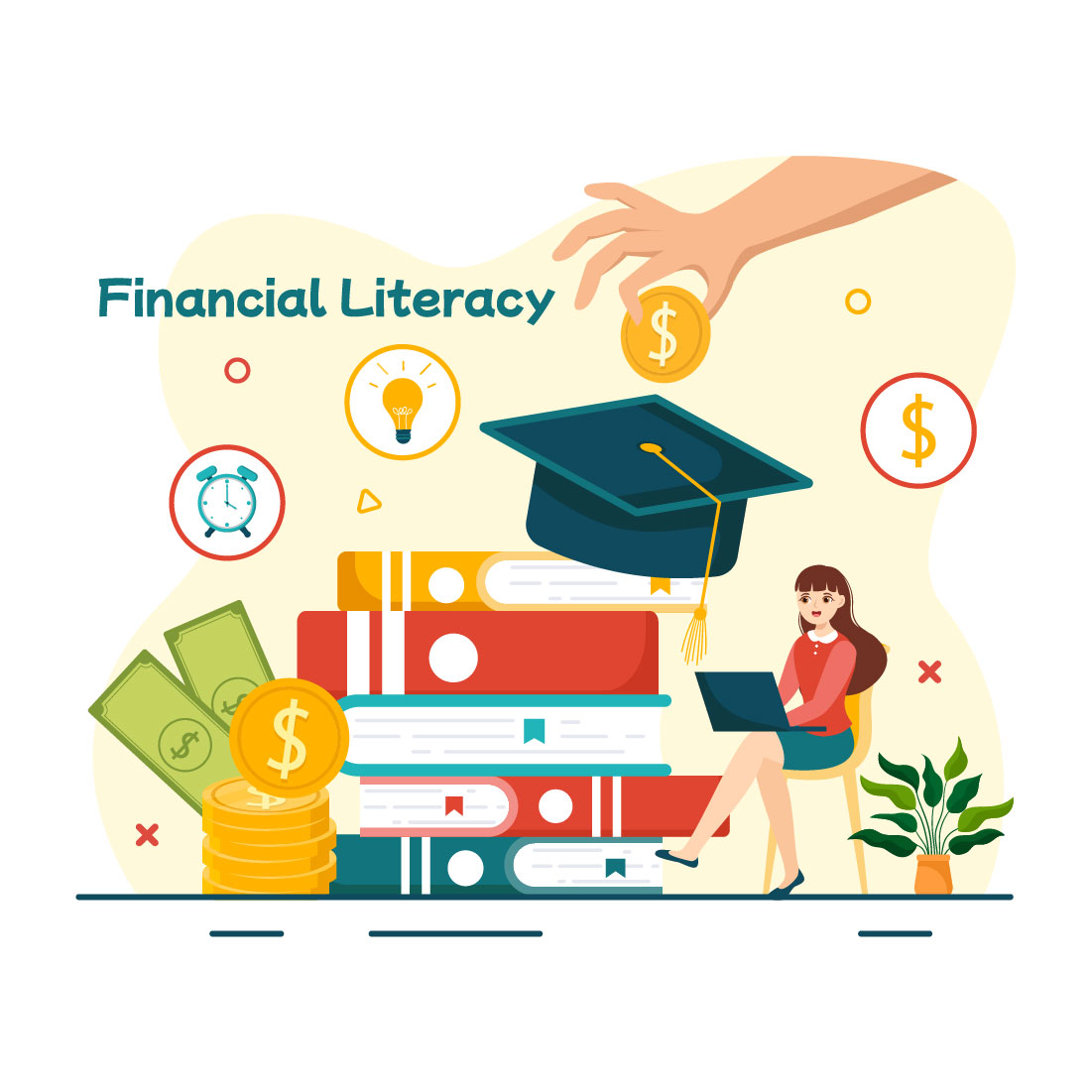 12 Financial Literacy Illustration preview image.