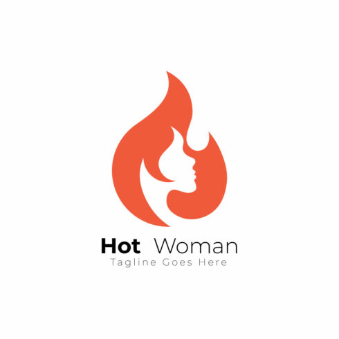 Beauty Fire lady logo icon illustration cover image.