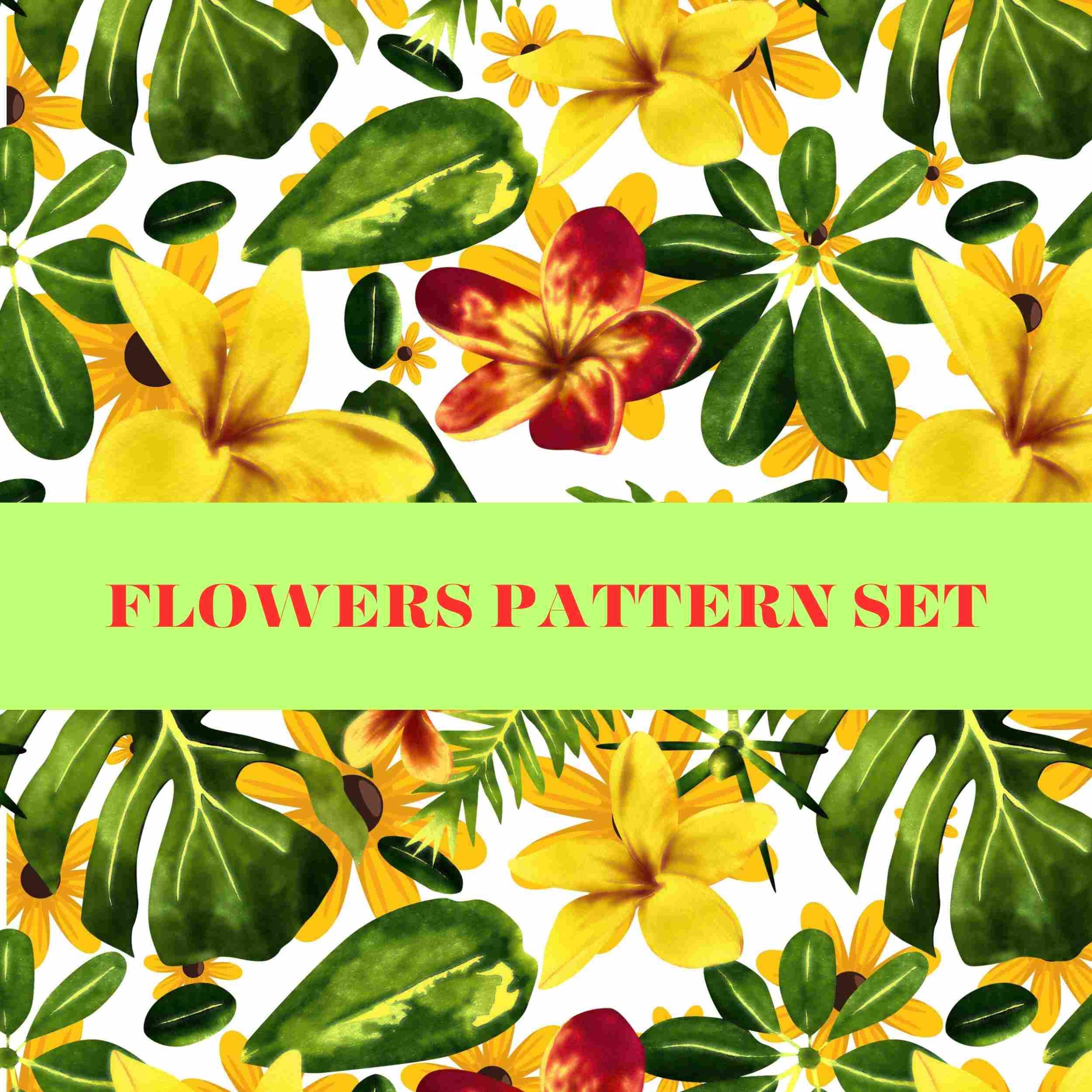 Flowers pattern set cover image.